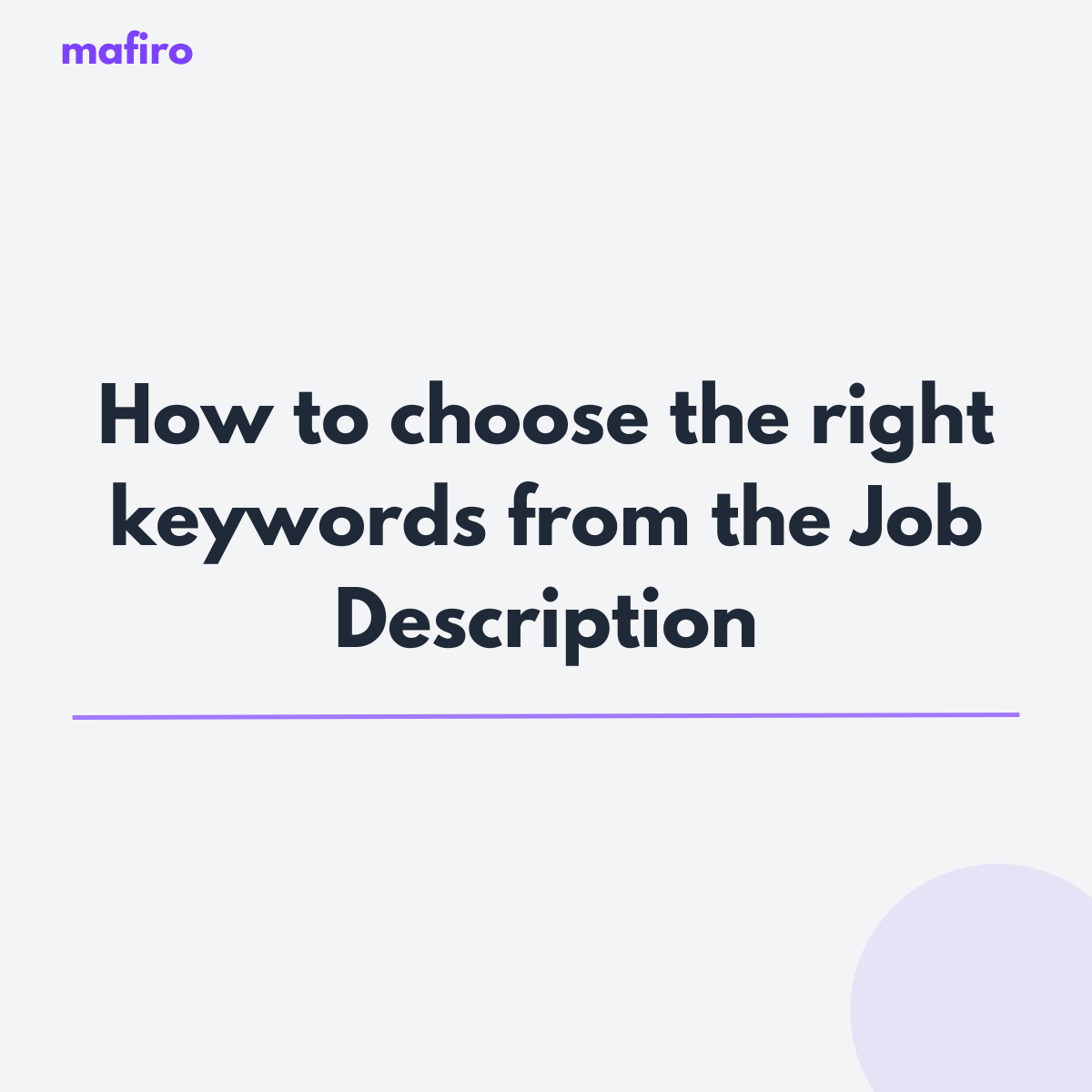 How to choose the right keywords from the Job Description (the ultimate ATS guide)