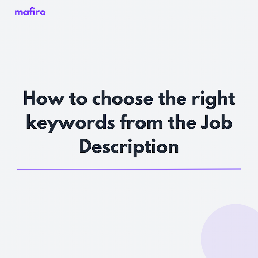 How to choose the right keywords from the Job Description (the ultimate ATS guide)